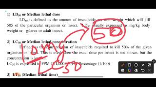 toxicity parameters LD50 LC50 LT50 KD50 ED50EC50 entomology msc zoology 4th semester [upl. by Enomas69]