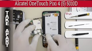 How to disassemble 📱 Alcatel OneTouch Pixi 4 5 5010D Take apart Tutorial [upl. by Enovaj]