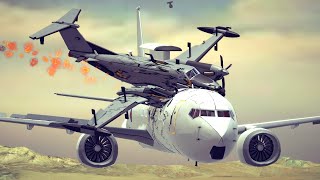 Survivable Midair Collisions Air vs Ground Combat amp Helicopter Crashes  Big Mathis Besiege 7 [upl. by Lexie]