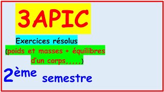 Exercices résolus Poids et masse équilibre d’un corps soumis à deux forces [upl. by Nnaylime]