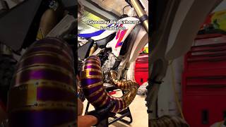 ASMR exhaust install😍 dirtbike 2stroke [upl. by Elly]