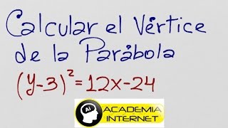 Calcular el vértice de la parábola y3212x24 [upl. by Gent]