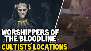 Worshipers of the Bloodline  Location and Assassination of All Cultist Members  AC ODYSSEY [upl. by Mascia311]