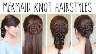 Easy Knotted Braid Hairstyles  Hair Tutorial [upl. by Karilla310]