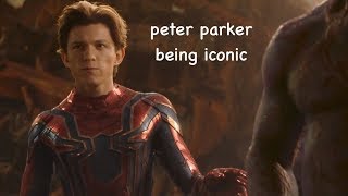 peter parker being iconic in infinity war [upl. by Hallutama]