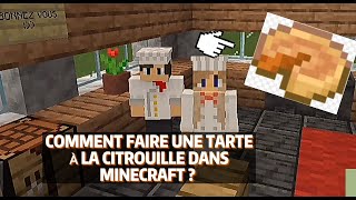 📌 tuto  COMMENT FAIRE UNE TARTE À LA CITROUILLE DANS MINECRAFT  🤔🥧 [upl. by Annairdna]