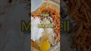 Sweet Potato Fritters ready in 10 min foodshort breakfast snack delicious crispy fyp short [upl. by Noivax]