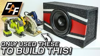 BASIC TOOLS ONLY Subwoofer Box Build  Step by Step [upl. by Lila]