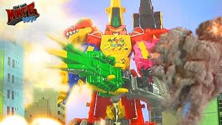 EPIC Titano Charge Megazord Battle amp Toy Review Power Rangers Dino Super Charge [upl. by Ahsienahs581]