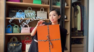 HERMÈS TOKYO SCORE EXOTIC UNBOXING BIRKIN OR KELLY  WILLABELLE ONG [upl. by Kirred]