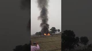 Live Indian airforce fighter jet crashed jet crashed airforce india omprakashmaruka maruka [upl. by Ennovy]