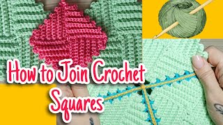 HOW TO JOIN CROCHET SQUARES  Easy Crochet Seaming Techniques for Beginners [upl. by Bathelda816]