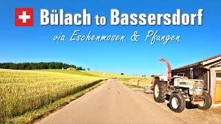 Summer Road Trip  Bülach to Bassersdorf • Driving in Zurich Region Switzerland 🇨🇭 4K [upl. by Baten909]