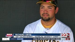 Taft College Baseballs Richard Ortiz Gearing Up For D1 [upl. by Vachell]