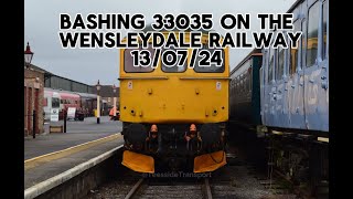 Bashing 33035 On The Wensleydale Railway 130724 [upl. by Ilatfen]