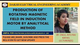 PRODUCTION OF ROTATING MAGNETIC FIELD IN INDUCTION MOTOR BY USING ANALYTICAL METHOD [upl. by Adnorehs]