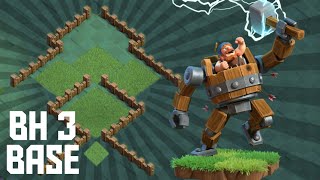 NEW BEST BH3 BASE  ANTI BASE  CLASH OF CLAN  BUILDER HALL 3  linuxbuilder [upl. by Arnoldo593]