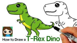 How to Draw a TRex Dinosaur Easy [upl. by Gault]