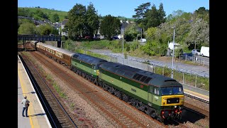 D1944 47501 amp D1935 47805 pass Totnes on Dreaming Spires Statesman 070522 [upl. by Obla733]