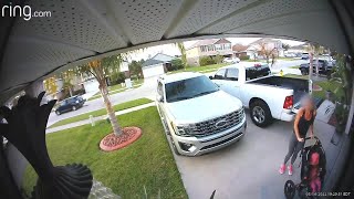 Orbeez Challenge Video shows Florida Amazon driver mother and child being shot at [upl. by Suiram152]