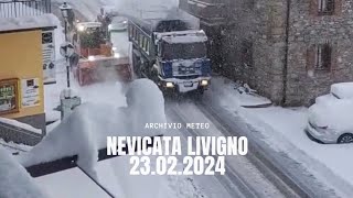 NEVICATA Livigno 23022024  Accumuli 40 cm di neve [upl. by Orms]