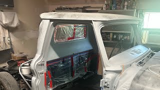 1966 Chevy C10 inside cab paint day [upl. by Benyamin]