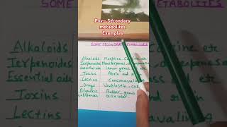 Examples od secondary metabolites  class 11 ch Biomolecules neet  biology motivation [upl. by Napoleon]