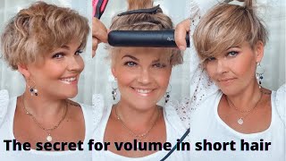 How to volume up short hair with a flat iron  straightener  salirasa [upl. by Ahnavas]