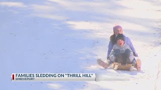 Local Snow Day Sledding down quotThrill hillquot [upl. by Larena]