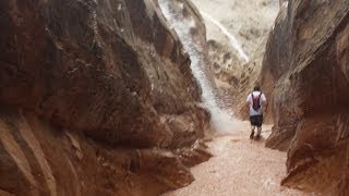 Flash Flood Caught on Camera Little Wild Horse Slot Canyon [upl. by Firmin510]