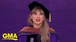 Never be ashamed of trying Taylor Swift tells Class of 2022 in commencement speech l GMA [upl. by Marilin]