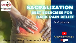 SacralizationL5S110 Best Exercises For Back Pain ReliefSI Joint Pain exerciseArogya physiotips [upl. by Dudden]