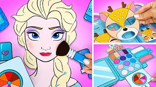 Making Paper Beauty Box For Elsa  Fun Makeover And DIY [upl. by Ocnarfnaig]