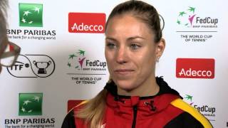 2014 Fed Cup Final  Official Fed Cup  Angelique Kerber Draw Interview [upl. by Deeraf196]