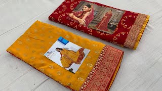 Laxmipati Brand Bandhej Partywear saree collection at wholesale prices ✨ Laxmipati sarees 2023 new [upl. by Erodoeht]