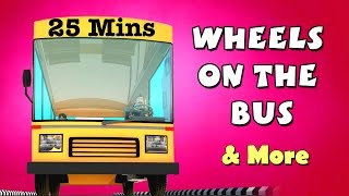 Wheels on the Bus Go Round And Round  3D Animation Cartoon Rhymes Songs For Children  KidsOne [upl. by Leake]