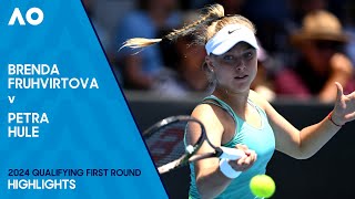 Brenda Fruhvirtova v Petra Hule Highlights  Australian Open 2024 Qualifying First Round [upl. by Sherry]