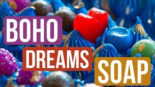 USING 10 DIFFERENT FRAGRANCE OILS  Boho Dreams Soap  Royalty Soaps [upl. by Arayt]