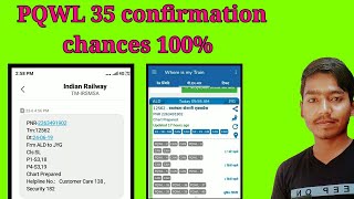 IRCTC Waiting Lists and Chances of Ticket Confirmation  PQWL 35 confirmation chances 100 [upl. by Thinia]