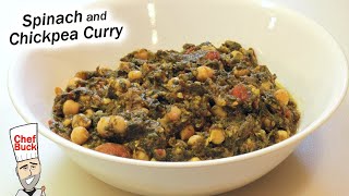 Easy Chole Palak  Indian Cooking  Spinach Curry [upl. by Reede]