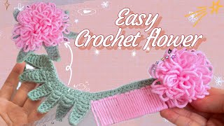 How to crochet chrysanthemum flower easy  mini chrysanthemum crochetanywhere [upl. by Basile]