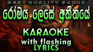 Romaya Lese Atheethaye Karaoke with Lyrics Without Voice [upl. by Lepp]