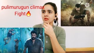 PULIMURUGUNMalayalamClimax Fight Scene REACTION🔥Lalettan👏💪🔥 [upl. by Catherin]