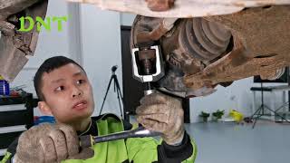 How To Use How to remove tie rod by pitman arm puller [upl. by Aihsenot707]