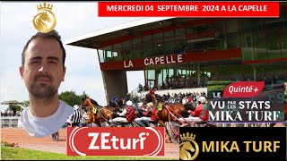 PRONOSTICS TURF 100 QUINTE  MERCREDI 04 SEPTEMBRE 2024 A LA CAPELLE [upl. by Nwahsud641]