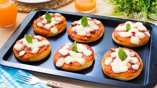 Pizzette del Bar Alte e Soffici  Ricetta Pizzette Fatte In Casa  55Winston55 [upl. by Hannasus]