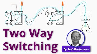 Two Way Switching Explained  How to Wire a 2 Way Light Switch [upl. by Llertak]