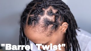 How To Barrel Twist Locs Yourself  step by step [upl. by Ori55]