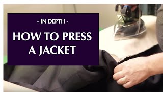 How to press a suit jacket with Richard Anderson [upl. by Melly]