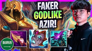 FAKER IS GODLIKE WITH AZIR PLAYING IN ARABIA T1 Faker Plays Azir Mid vs Talon  Season 2024 [upl. by Bergin376]